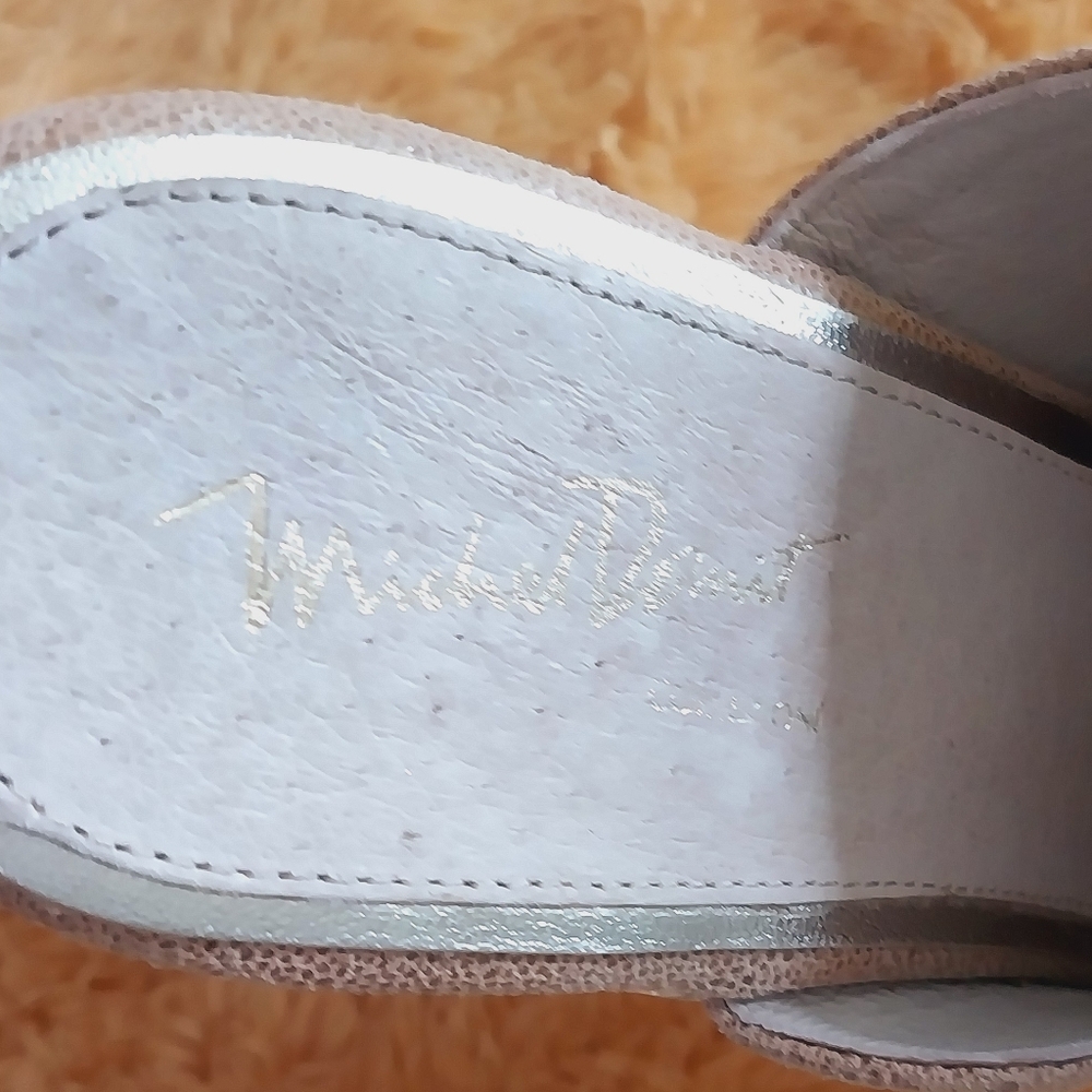 Tan And Wood Platform Mules - Picture 6 of 8